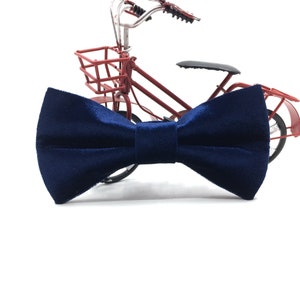 Noeud papillon en velours paon Noeud papillon en velours bleu Cadeau garçon d'honneur Noeud papillon mariage Noeud papillon au porteur Cadeau pour papa Cadeau pour lui