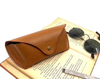 Genuine Leather sunglasses Case, Personalized sunglass Case, Leather Susglasses Case, Custom Soft glasses Case, Leather Gift For Him