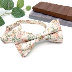 Floral Blush Pink Bow Ties Floral Wedding Bow TieFloral Pink Bow Tie  Groomsmen Bow Tie Gift Wedding Bow tie Blush Pink Bow Tie Rose Bow Tie