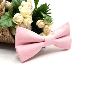 Blush Light Pink bowtie / Light Pink bowtie / Groomsman Gift / Wedding bowtie / Ring bearer bowtie / Gift for dad / Gift for him / Pink tie