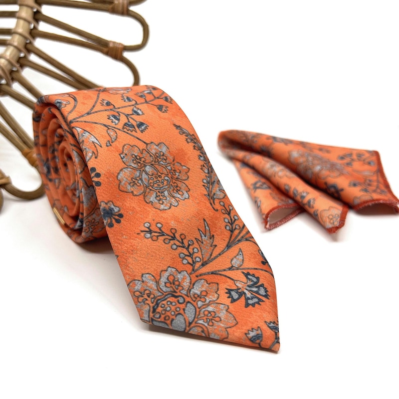 burnt orange tie next