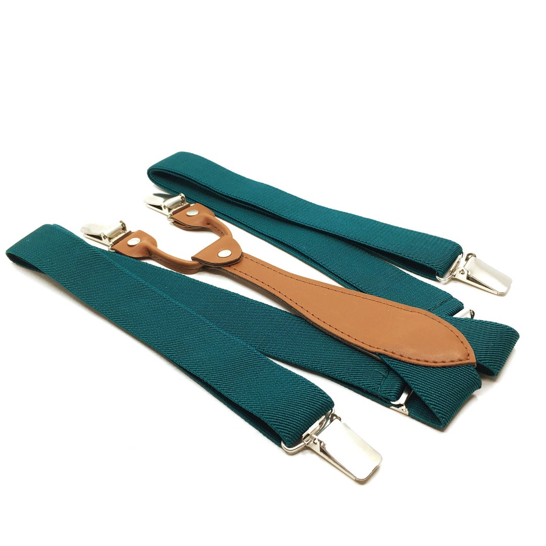 Emerald Green Suspenders / Green Suspenders / Suspenders for Men