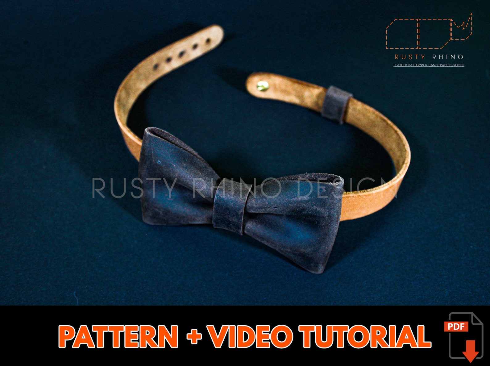 diy leather bow tie