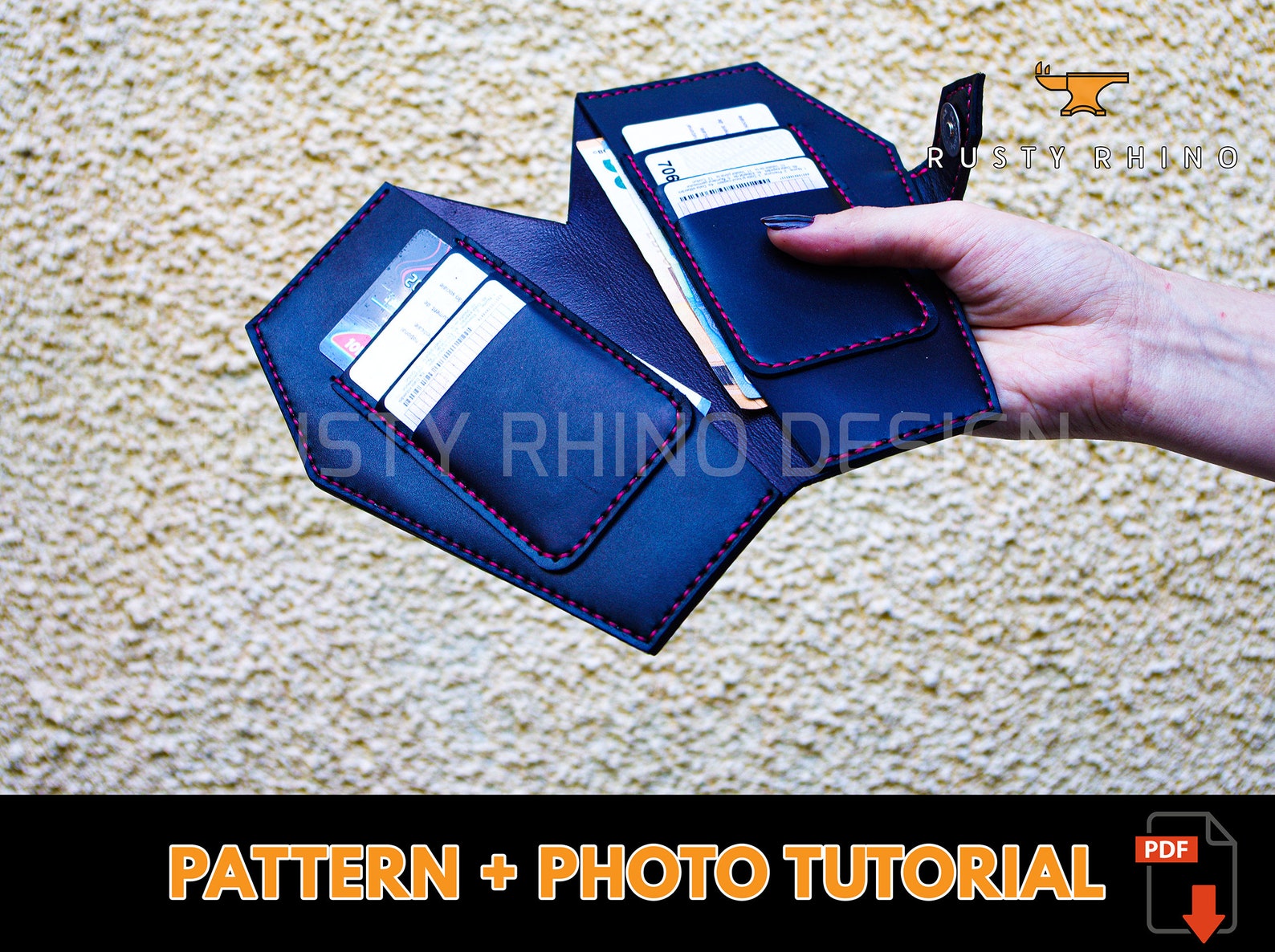Coffin Wallet Pattern Wallet Pattern Leather Wallet Etsy