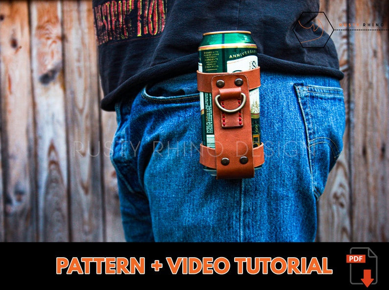 Leather Beer Holster Pattern Leather Beer Holder Pattern Etsy Ireland