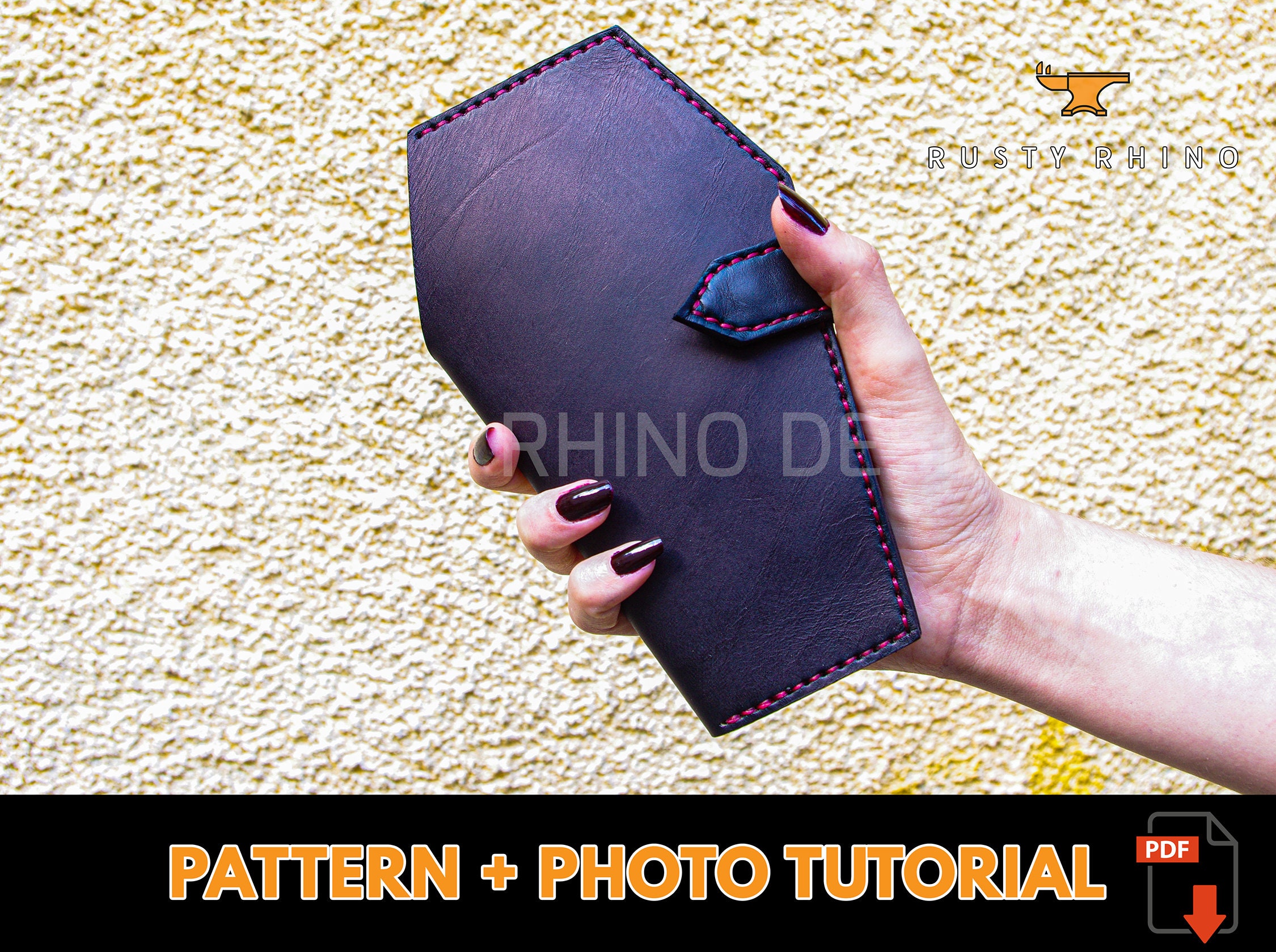 Coffin Wallet Pattern Wallet Pattern Leather Wallet Etsy