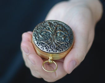 Celtic engagement and proposal ring box medieval wedding gifts norse yggdrasil ring box unique