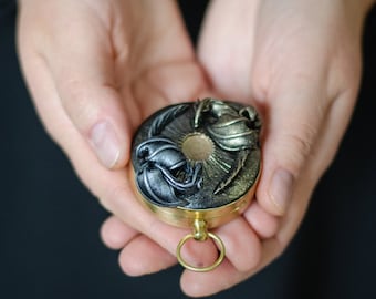 Medieval dragon's embrace ring box elven engagement ring box with dragon couple fantasy wedding customizable ring case