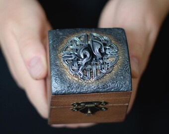 Dragon Ring Box: Mystical Wooden Engagement Ring Holder