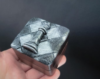 Chess Queen Ring Box: Personalized Wooden Engagement Ring Holder