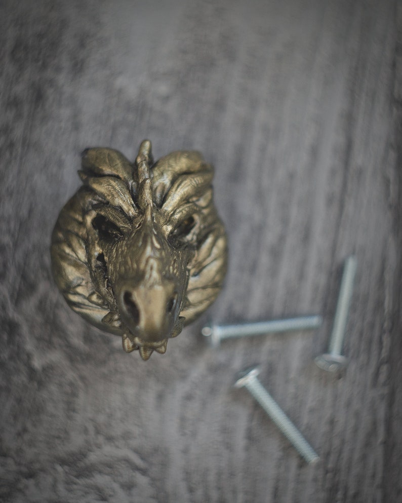 Dragon drawer knob unique knobs antique dragon Etsy