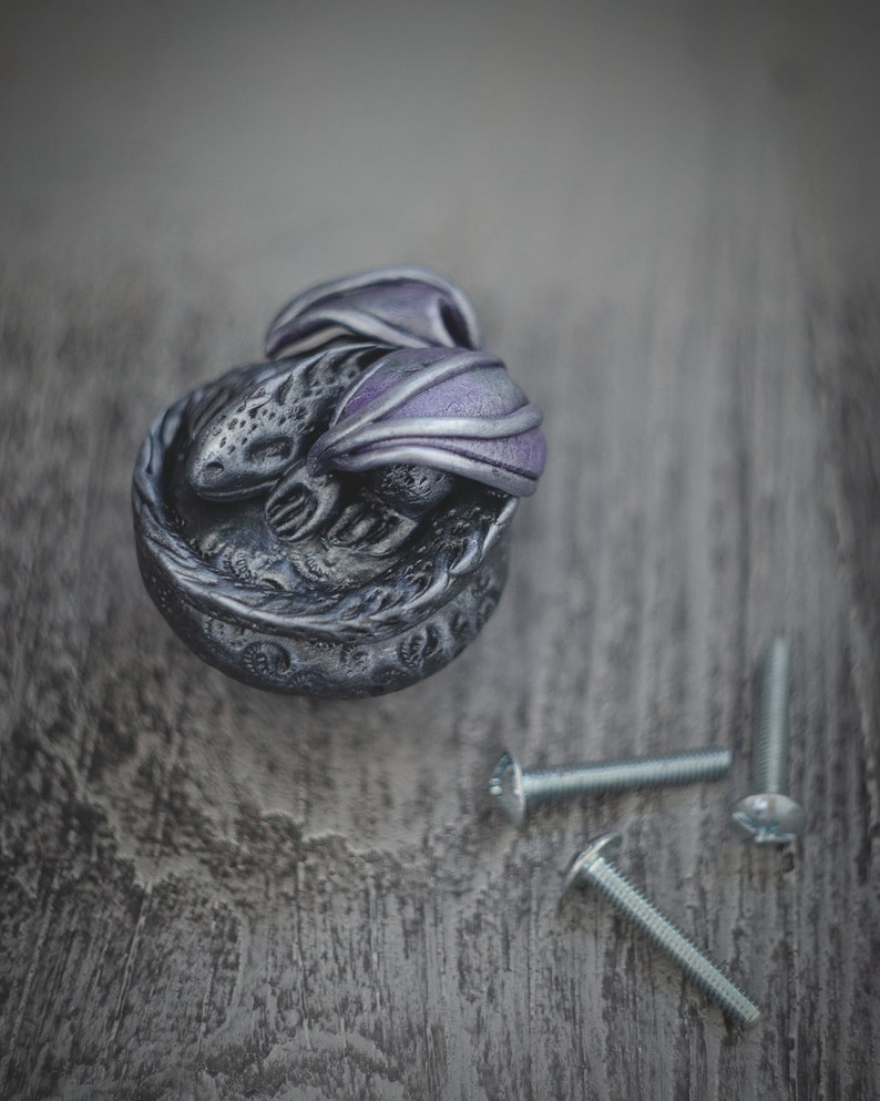Dragon drawer knob unique knobs antique dragon Etsy