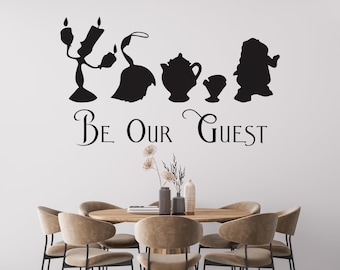 Beauty and The Beast "Be Our Guest" Disney Inspired Wall Vinyl/Decal Sticker