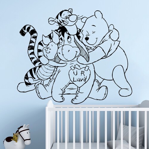 Winnie the Pooh Wall Decal for Kids Bedroom Wall Decor Winnie Etsy