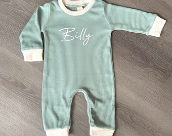 Personalised Ribbed Romper, Bodysuit and Pullover for Babies, Toddlers and Children