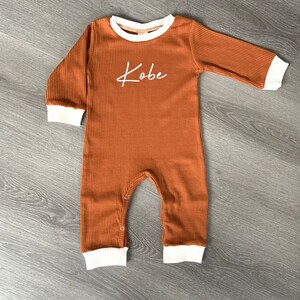 Personalised Ribbed Romper, Bodysuit and Pullover for Babies, Toddlers and Children image 3