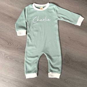 Personalised Ribbed Romper, Bodysuit and Pullover for Babies, Toddlers and Children image 4