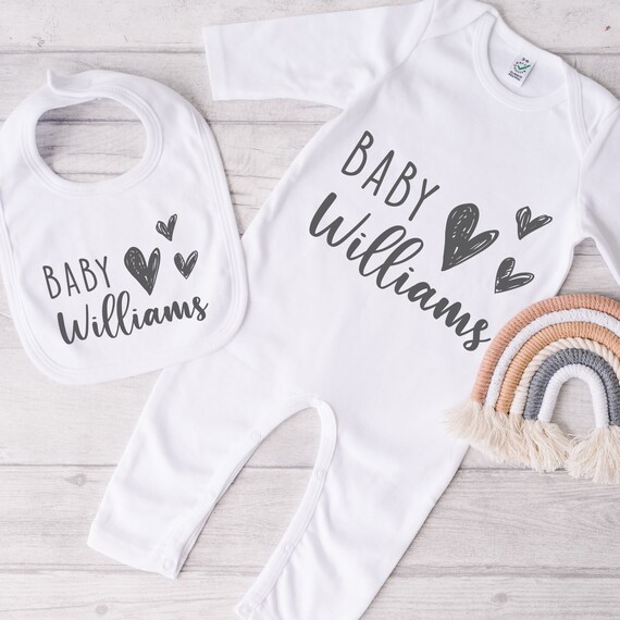 Personalised Baby Unisex Vest, Bib, Sleepsuit, Bodysuit, Great