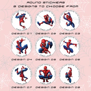 24 etiquetas pegatinas de superhéroe de 1,67 de Marvel Avengers para bolso  piruleta fiesta favor