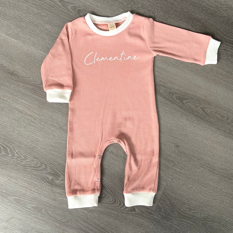 Personalised Ribbed Romper, Bodysuit and Pullover for Babies, Toddlers and Children image 5