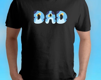 Personalised Bluey Inspired Mum and Dad Printed T-Shirt / Tee