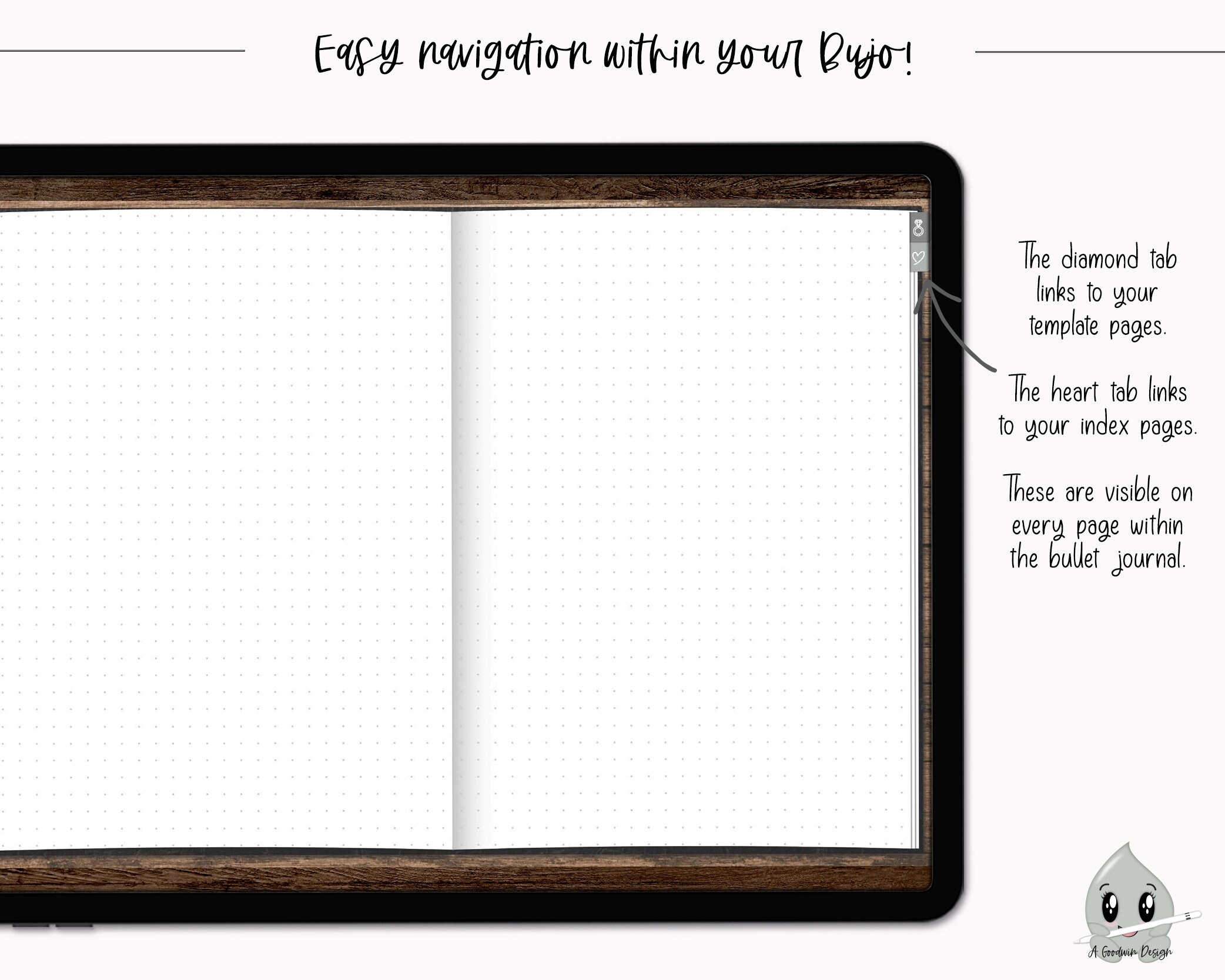 Black Leather Bullet Journal for Goodnotes | Zoomnotes | Xodo ...