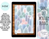 Spring Trees Monthly Portrait Planner for Goodnotes | IPad Planner | Goodnotes Planner | Landscape Planner | Notebook Planner |