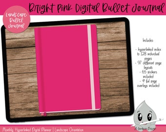Bright Pink Bullet Journal for Goodnotes | Zoomnotes | Xodo | Noteshelf | Digital Planner