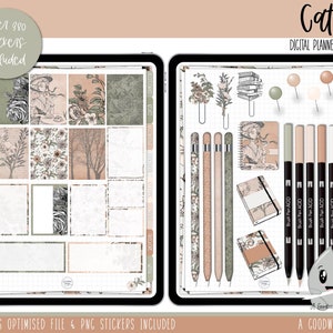 Cathy Vintage Weekly Digital Planner Stickers Goodnotes Planner Stickers iPad Planning Weekly Sticker Set Digital Sticker Set image 2