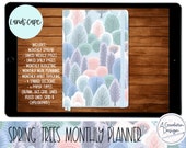 Spring Trees Monthly Landscape Planner for Goodnotes | IPad Planner | Goodnotes Planner | Landscape Planner | Notebook Planner |