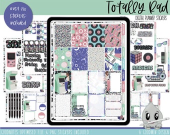 Totally Rad Weekly Digital Planner Stickers | Goodnotes Planner Stickers | iPad Planning | Weekly Sticker Set | Digital Sticker Set