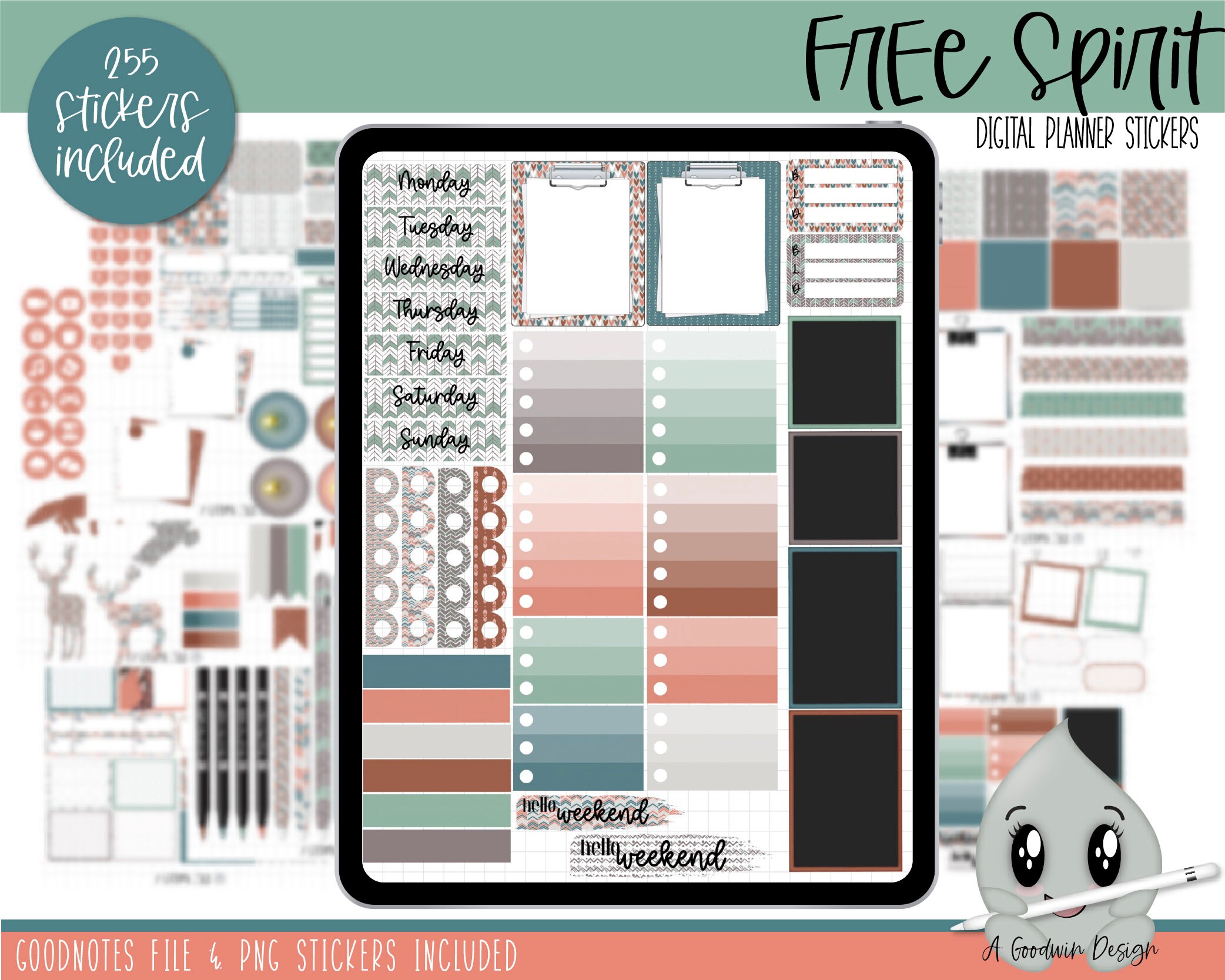 Free Spirit Planner Stickers Decorative Sticker Set | Etsy