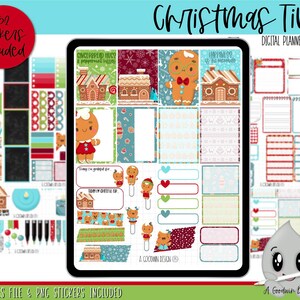 Christmas Time Planner Stickers | Decorative Sticker Set | Goodnotes Stickers | Digital Planner Stickers | PNG Stickers