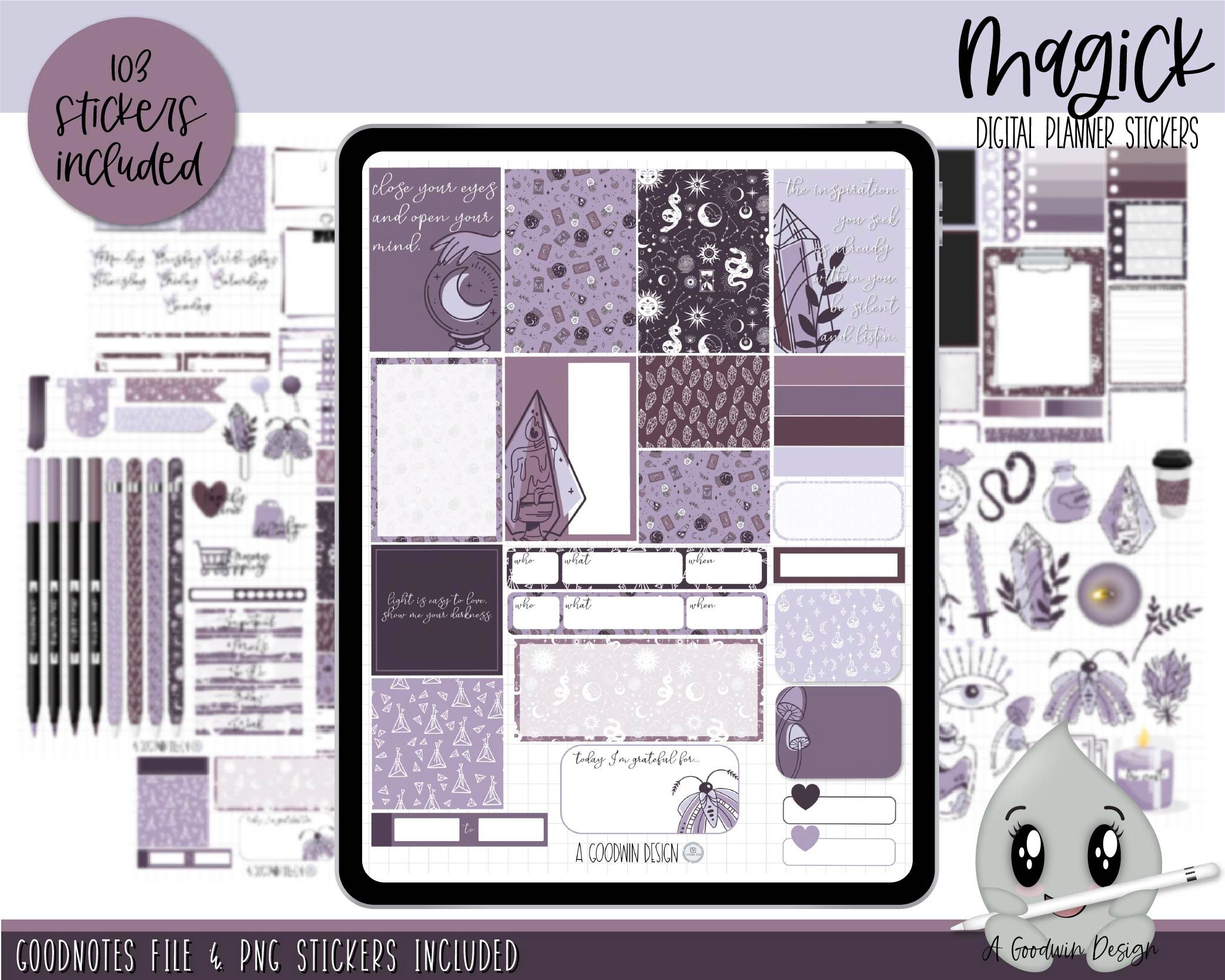 Magick Digital Planner Stickers | Decorative Sticker Set | Goodnotes ...