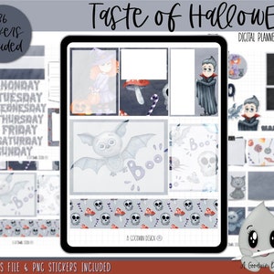 Taste of Halloween Digital Planner Stickers | Goodnotes Planner Stickers | iPad Planning Stickers | Mini Sticker Kit