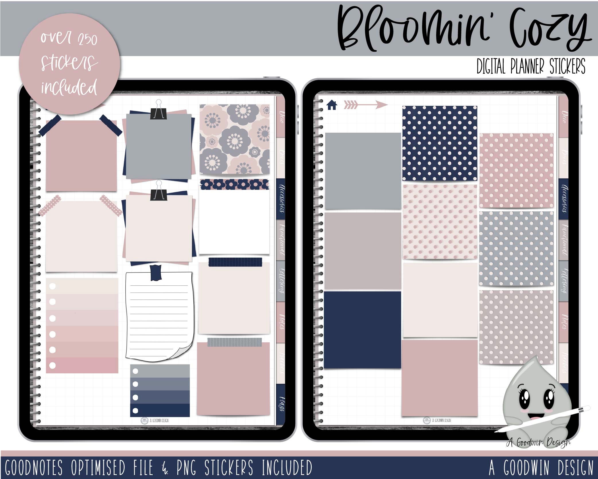 Bloomin’ Cozy Weekly Digital Planner Stickers | Goodnotes Planner ...