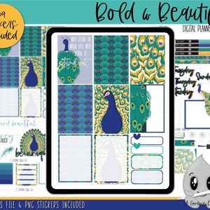 Bold & Beautiful Digital Planner Stickers | Decorative Sticker Set | Goodnotes Stickers | Digital Planner Stickers | PNG Stickers