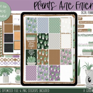 Planten zijn vrienden wekelijkse digitale planner stickers | Goodnotes-plannerstickers | iPad-planning | Wekelijkse stickerset | Digitale stickerset