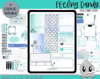 Feelin' Dandy Digital Planner Stickers | Decorative Sticker Set | Goodnotes Stickers | Digital Planner Stickers | PNG Stickers