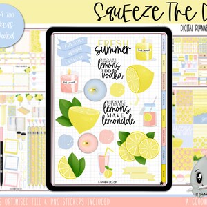 Squeeze The Day Digital Planner Stickers | Goodnotes Planner Stickers | iPad Planning | Digital Sticker Set