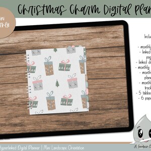Christmas Charm Mega Mini Monthly Digital Planner | iPad Planner | Monthly Planner | Hyperlinked Planner | Daily and Weekly Planner