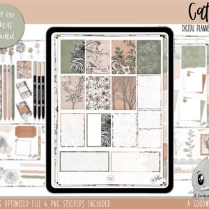 Cathy Vintage Weekly Digital Planner Stickers Goodnotes Planner Stickers iPad Planning Weekly Sticker Set Digital Sticker Set image 1