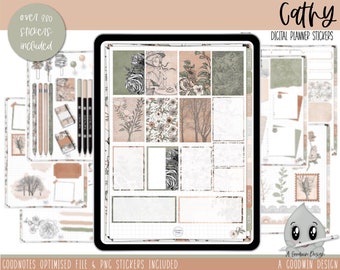 Cathy Vintage Weekly Digital Planner Stickers | Goodnotes Planner Stickers | iPad Planning | Weekly Sticker Set | Digital Sticker Set