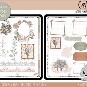 Cathy Vintage Weekly Digital Planner Stickers Goodnotes Planner Stickers iPad Planning Weekly Sticker Set Digital Sticker Set image 4