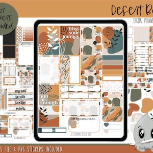 Desert Boho Digital Planner Stickers | Decorative Sticker Set | Goodnotes Stickers | Digital Planner Stickers | PNG Stickers