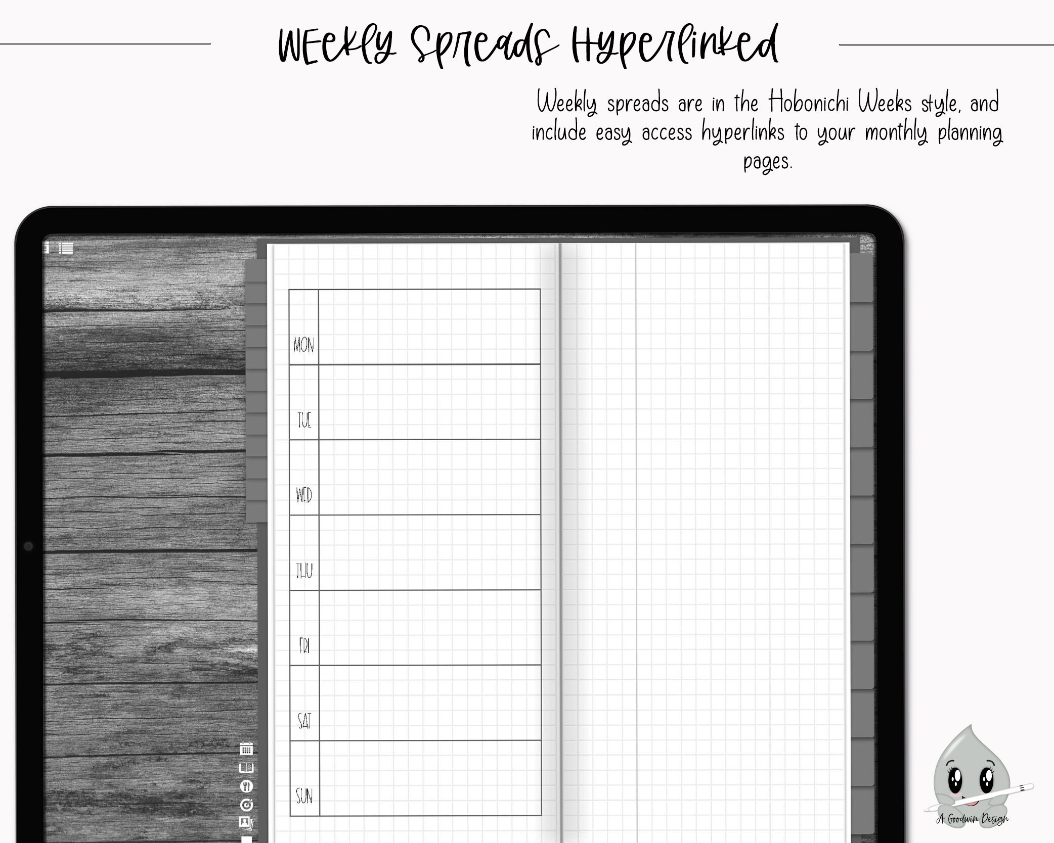 Dark Vintage Undated Digital Planner for Goodnotes | iPad Planner ...