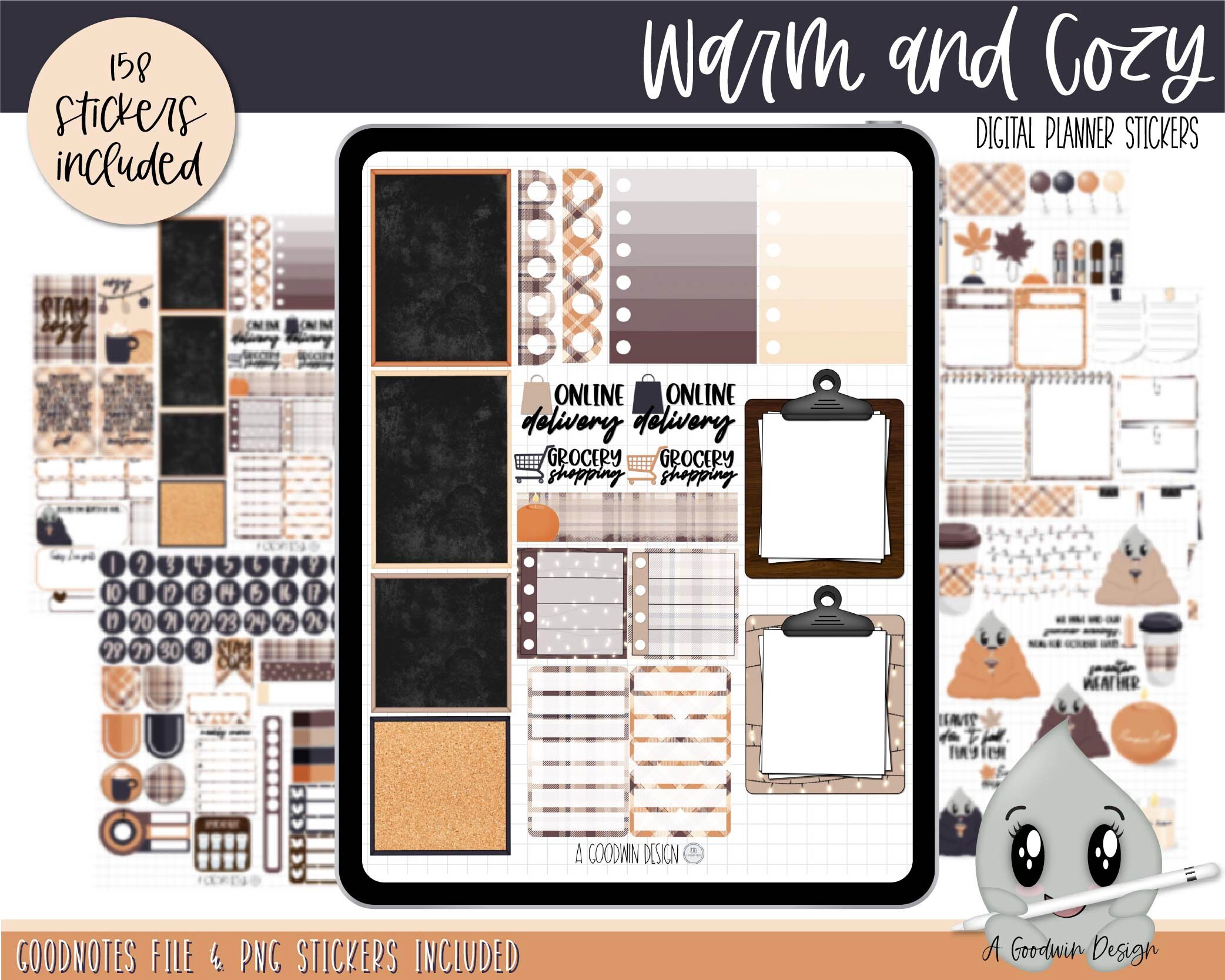 Warm and Cozy Planner Stickers Decorative Sticker Set | Etsy