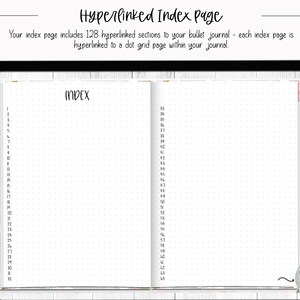 May include: A white, lined journal with a black dotted grid pattern. The journal has a black cover with the word "INDEX" written in black. The journal is open to two pages, each with a numbered list of 32 numbers.