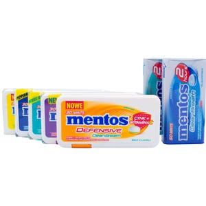 Mentos Clean Breath SUGAR FREE Mints | Pfeffer-Minze, Intensive Minze, Zitronen-Minze, Beeren-Minze | Zuckerfreie Bonbons