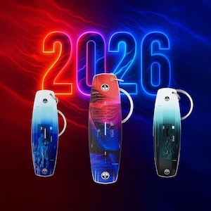 Portachiavi Kiteboard Real Kitesurfing Designs 2023 - Duotone Naish North Kiteboarding Crazy Fly Eleveight RRD